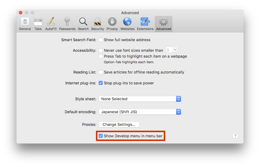 proxy settings for mac os sierra
